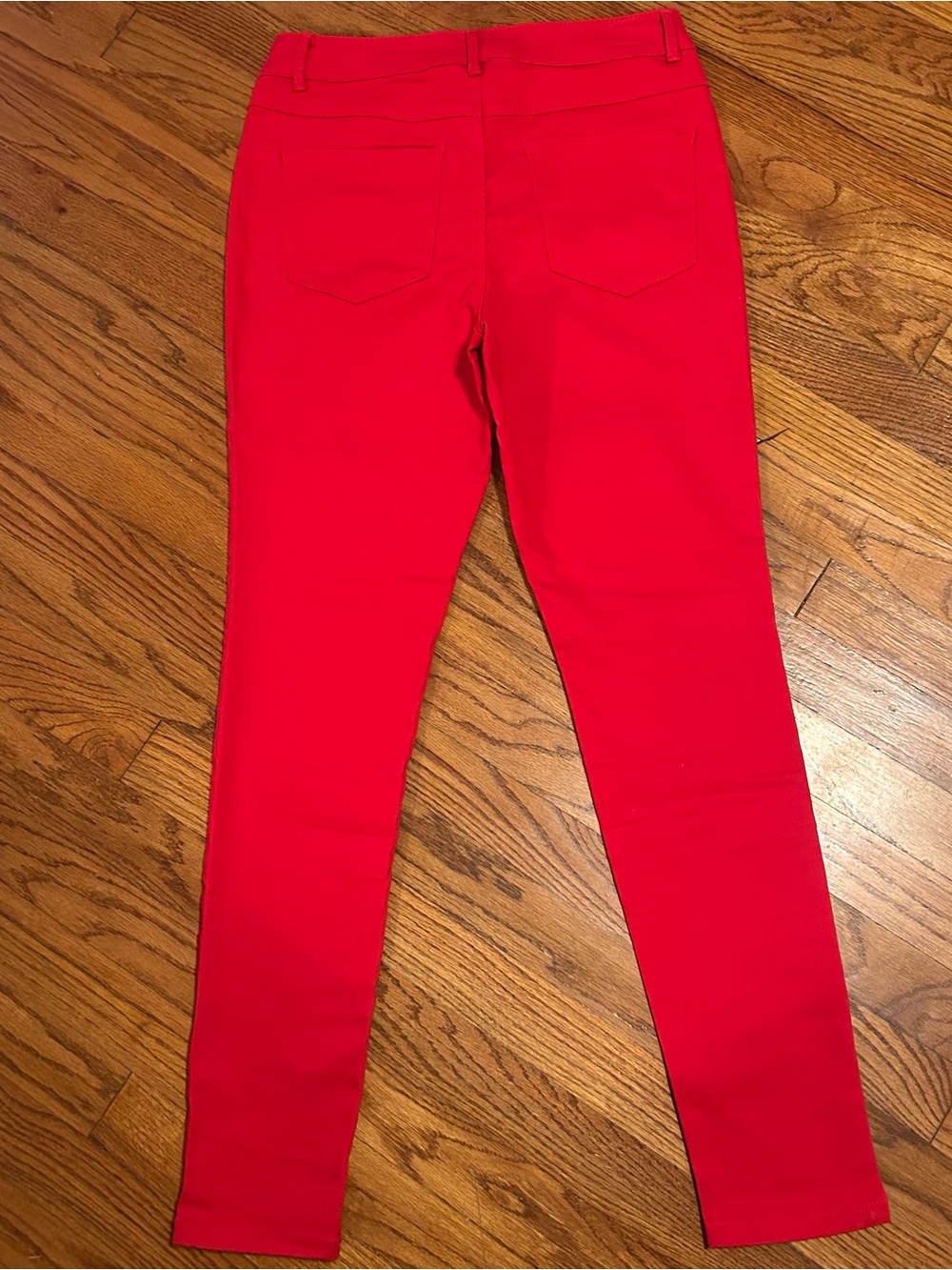 d. jeans Women’s Red Stretch Skinny pants - Picture 2 of 3